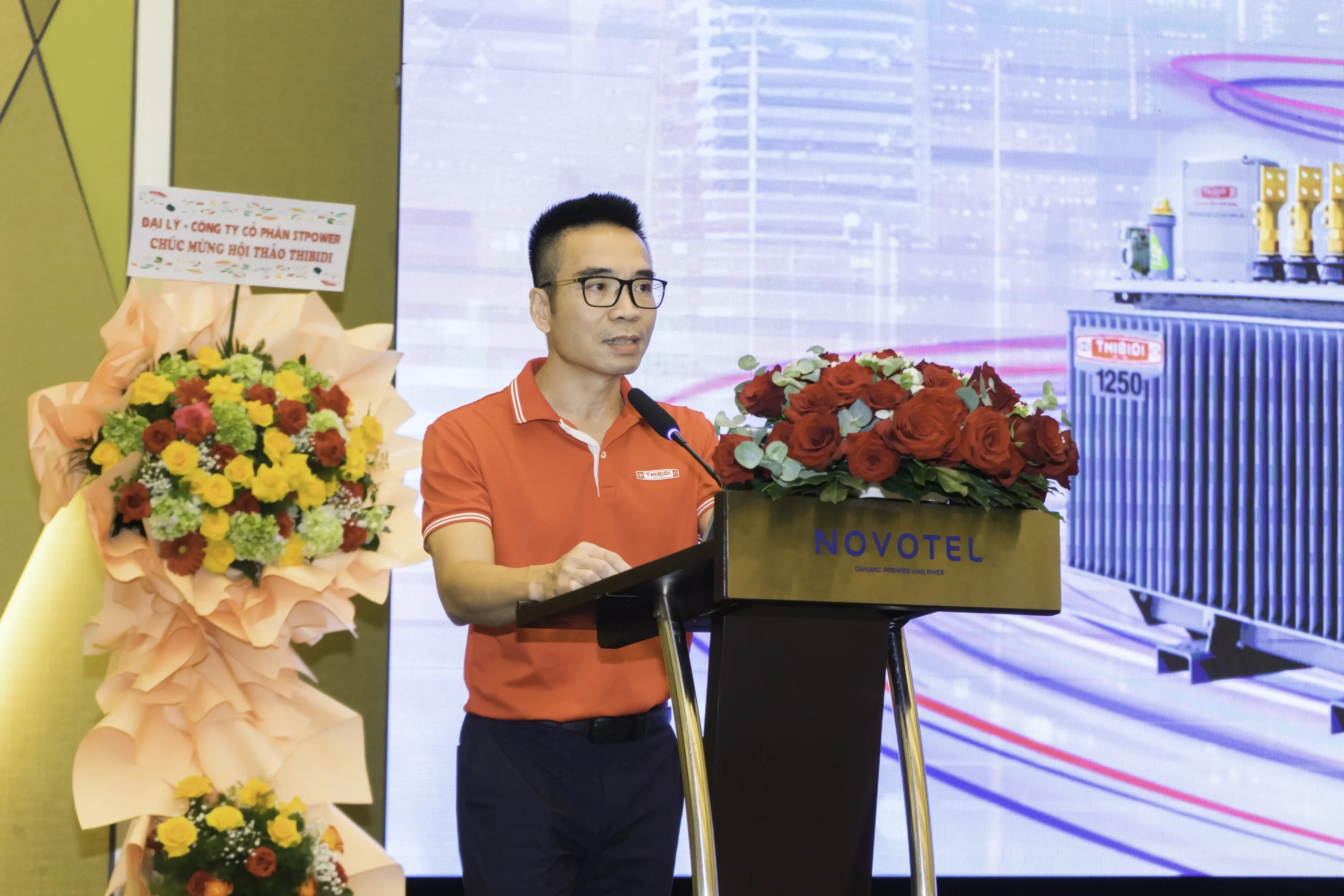 Hội Thảo Kỹ Thuật Công Nghệ Máy Biến Áp THIBIDI Tại Đà Nẵng - Tự Hào Đồng Hành Cùng Khách Hàng, Đại Lý Miền Trung Ông Phan Thanh Nghị, Tổng Giám đốc Công ty THIBIDI chia sẻ tại hội thảo kỹ thuật công nghệ máy biến áp THIBIDI tại Đà Nẵng