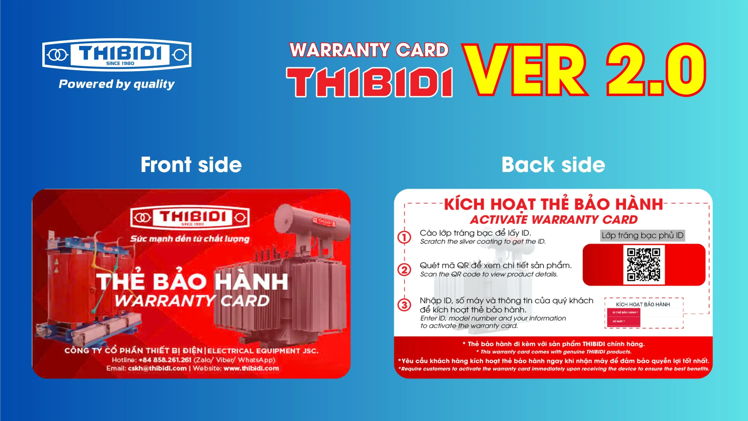 HƯỚNG DẪN TRA CỨU THÔNG TIN MÁY BIẾN ÁP CHÍNH HÃNG THIBIDI TRÊN WEBSITE The bao hanh 2.0 Tieng Anh scaled