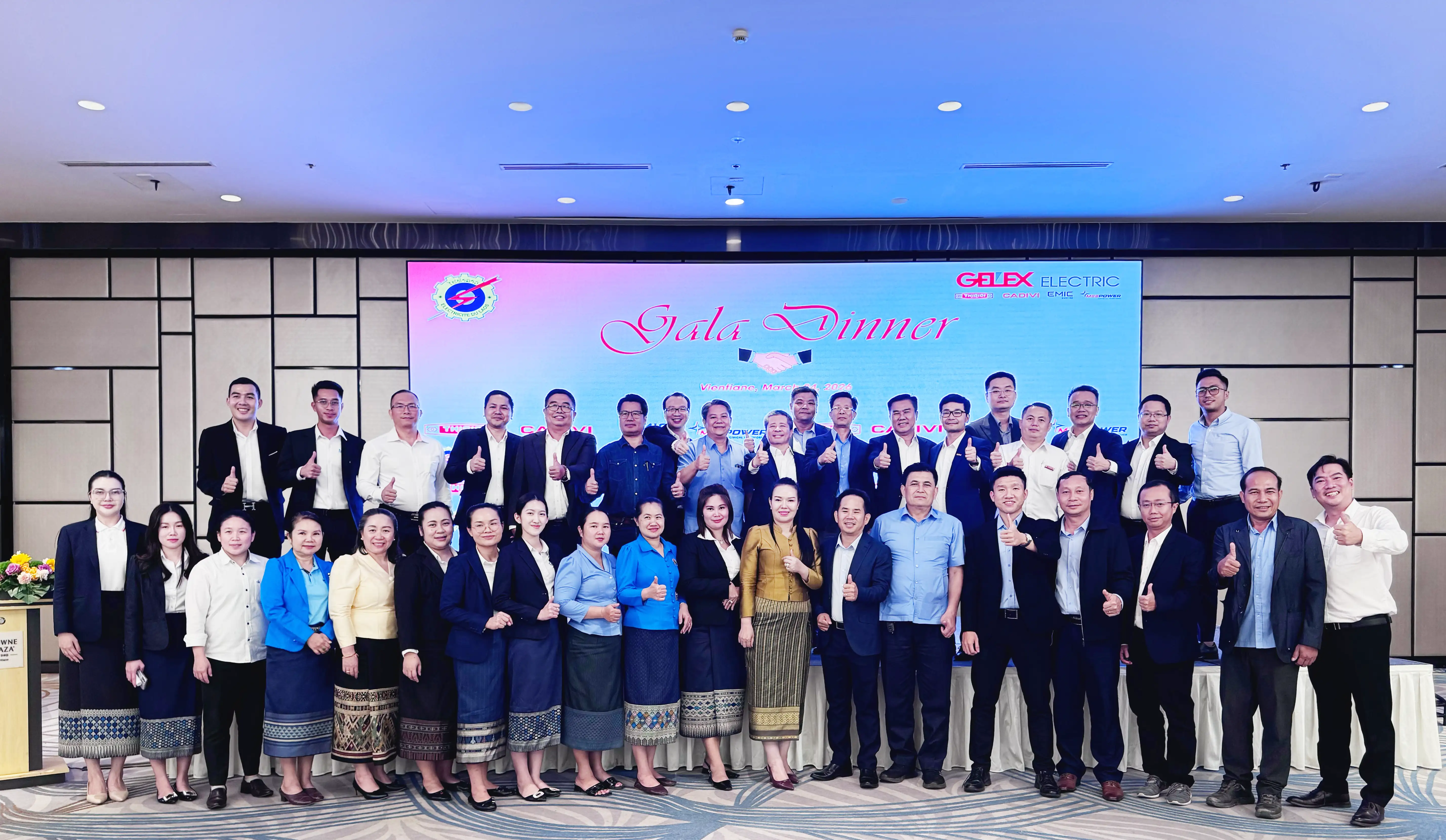 THIBIDI và hệ sinh thái GELEX Electric: Tổ chức thành công Hội thảo Hợp tác & Giới thiệu sản phẩm cùng Tập đoàn Điện lực Quốc gia Lào (EDL) Gala Dinner giao lưu giữa các thành viên GELEX Electric và EDL cùng các đối tác, đại lý tại Lào