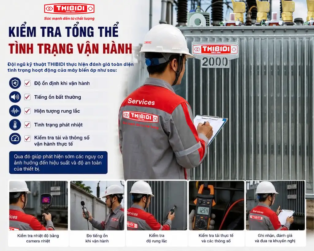 Vì sao dịch vụ kỹ thuật sau bán hàng quan trọng? Các hạng mục kiểm tra và bảo dưỡng máy biến áp tại THIBIDI