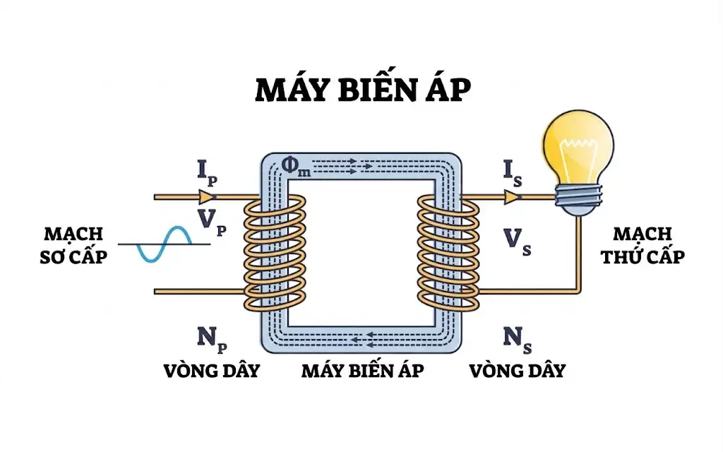 Máy biến áp hoạt động thế nào? nguyên lý hoạt động máy biến áp